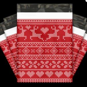 20 10x13 Christmas Sweater designer poly mailer